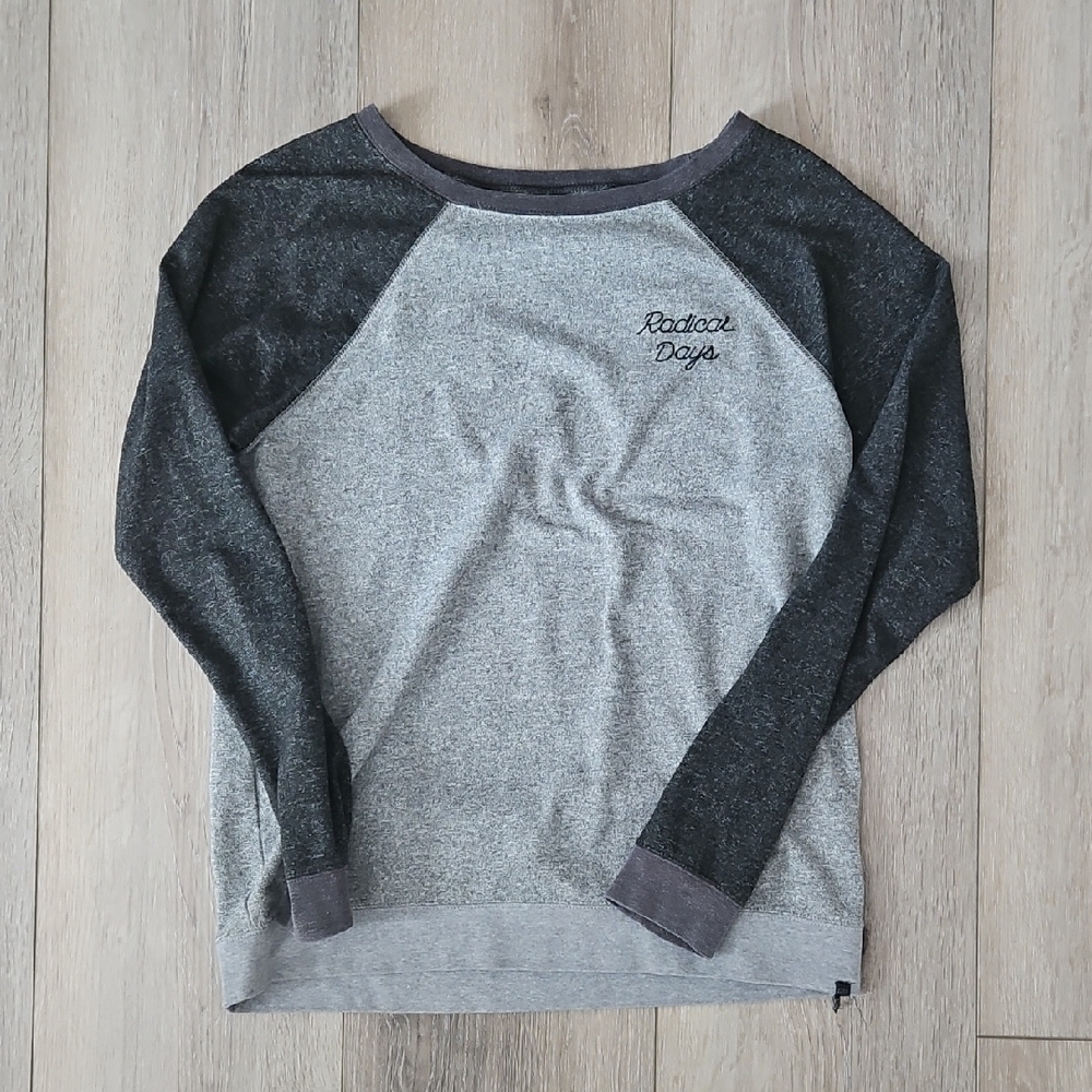Gray and Black Raglan Sweatshirt